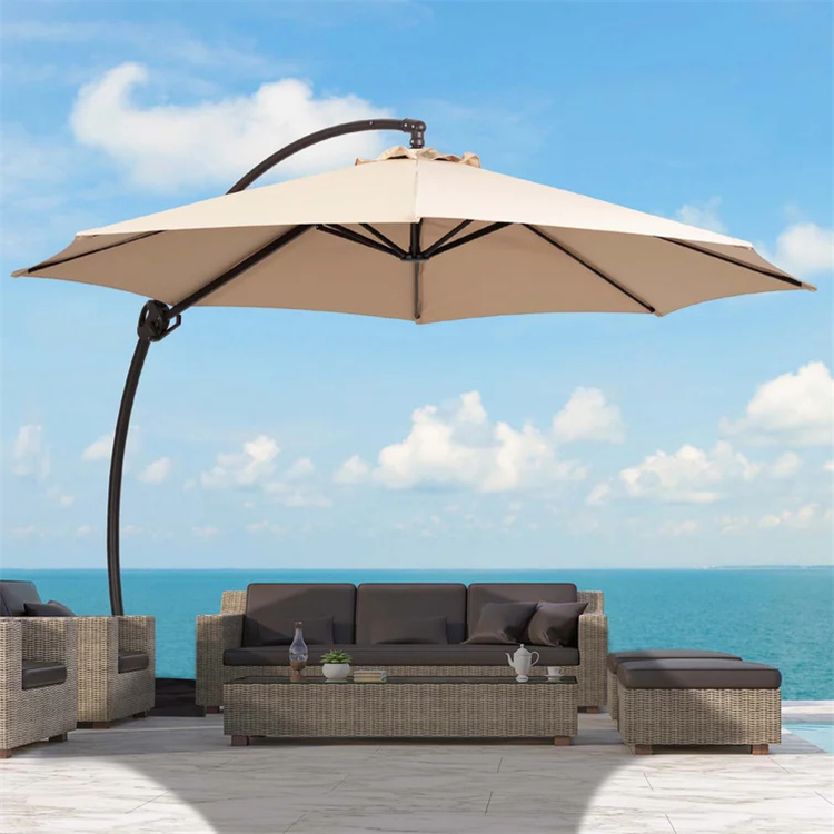 11FT Curvy Cantilever Patio Offset ร่มแขวน