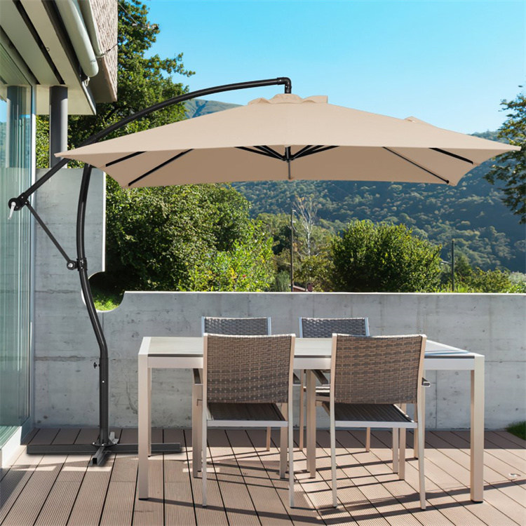 9 x 9 ฟุต ร่มแขวนแบบออฟเซ็ต Patio Cantilever