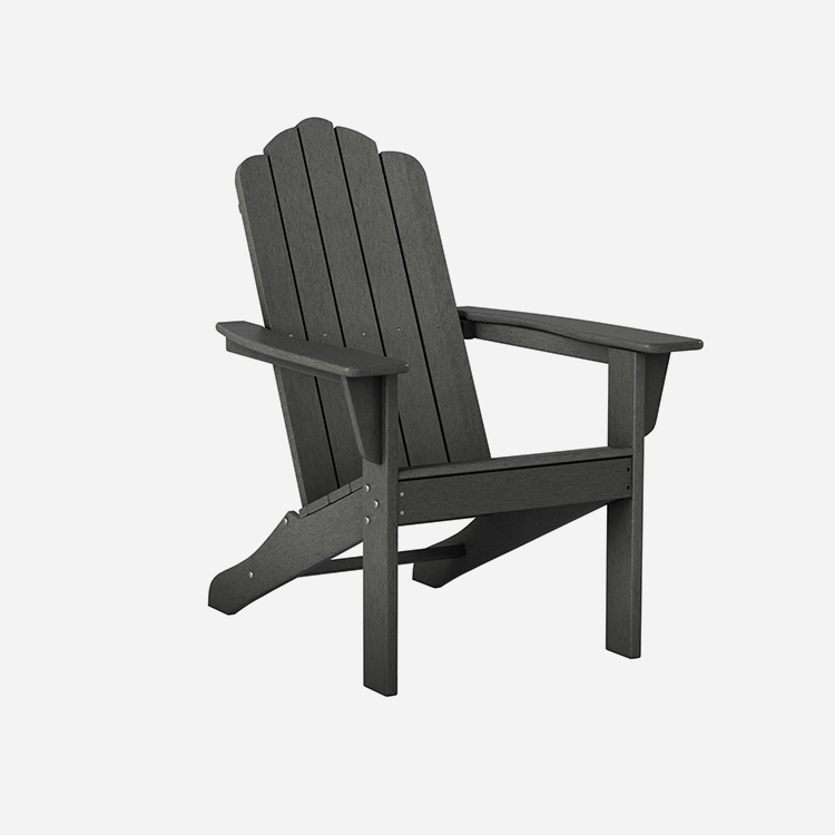 เก้าอี้ Adirondack กลางแจ้งสีเทา Poly Patio